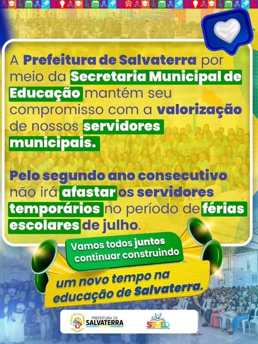 Compromisso com todos os profissionais da Educação